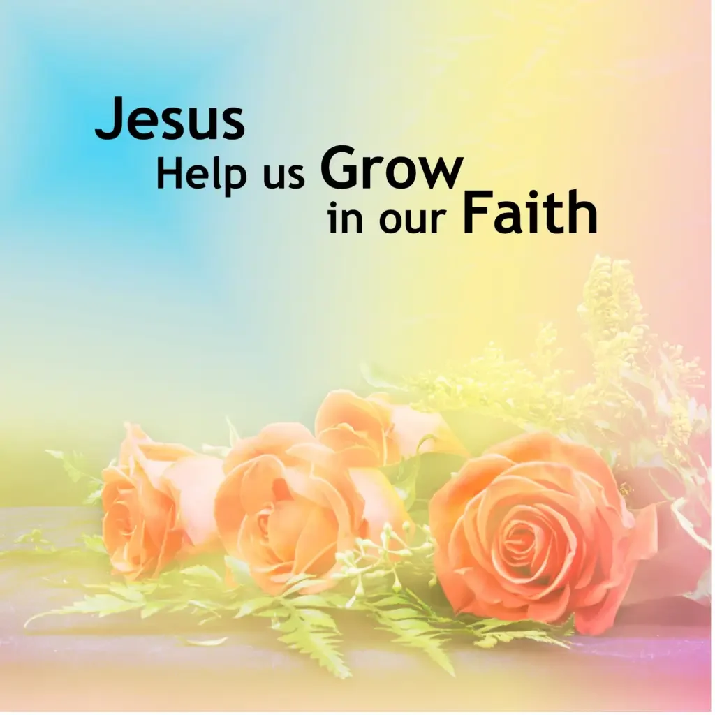 Jesus Help us Grow in our Faith Quote