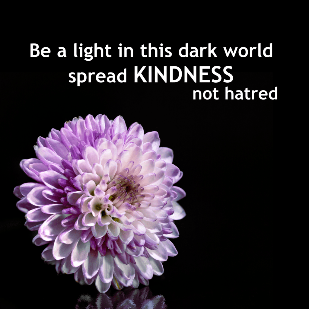 Kindness Quote on Black Background